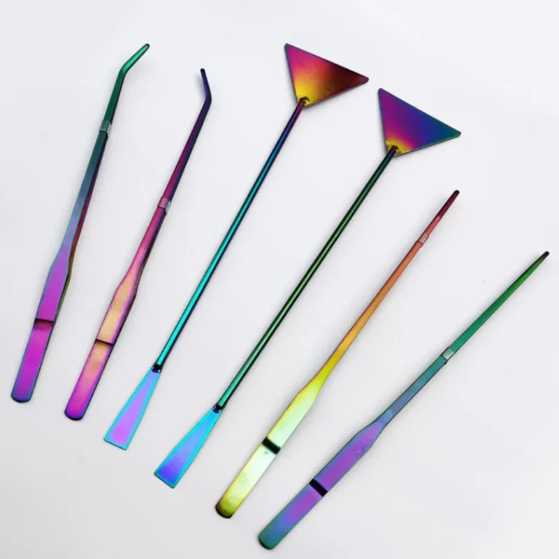 Planted Aquarium Maintenance Kit - Pincettes d'aquarium incurvées colorées en acier
