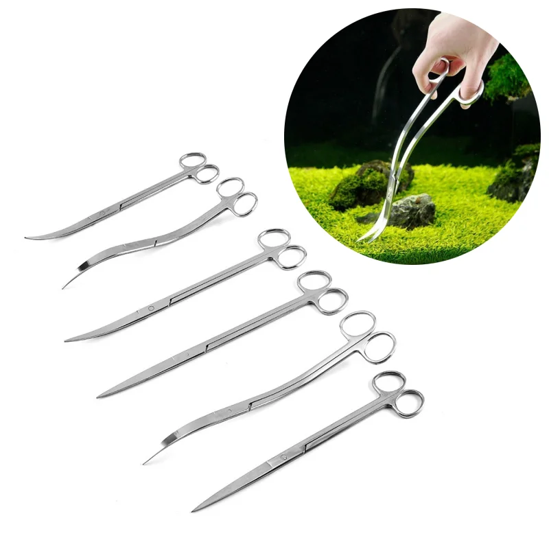 Planted Aquarium Maintenance Kit - Outils de ciseaux d'aquarium, pincettes pour