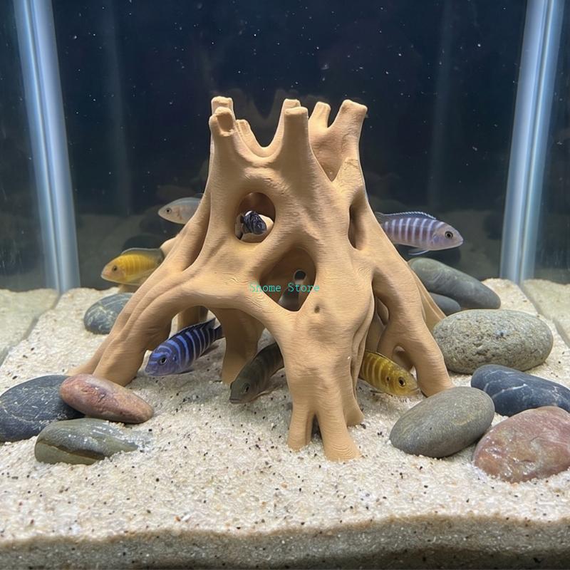 Grotte à racines naturelles, c - Planted Aquarium With Driftwood avis et prix