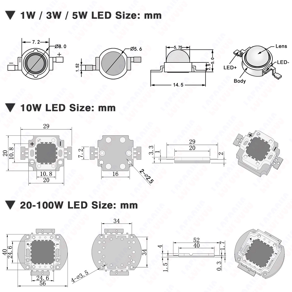1W 3W 5W 10W 20W 30W 50W 100W  - Aquarium Planted Seeds avis et prix