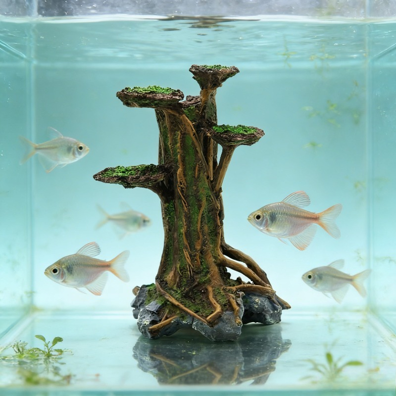 Décoration d'aquarium en résin - Planted Aquarium With Driftwood avis et prix